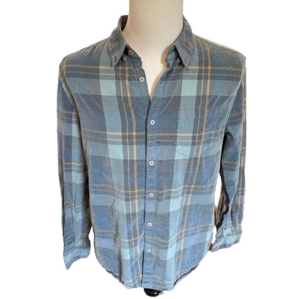 Wellen Plaid Corduroy Button Down Shirt Men’s Large